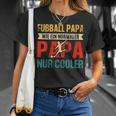 Damen Lustiges Fußball Papa Perfekte Für Fußballliebhaberatertag Mit-Ausschnitt T-Shirt Geschenke für Sie