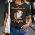 Damen Meerschweinchen Papa -Ater Jungen Männer Zumatertag Mit-Ausschnitt T-Shirt Geschenke für Sie