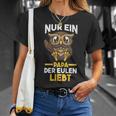 Damen Papaateratertag Eulen Mit-Ausschnitt T-Shirt Geschenke für Sie