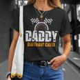 Damen Rennauto Papa Geburtstag Party Racing Family Daddy Pit Crew Mit-Ausschnitt T-Shirt Geschenke für Sie