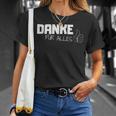 Danke Dankeschöndanke Für Alles Danklich German Language T-Shirt Geschenke für Sie