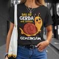 Das Ist Gerda Wir Joggen Gemeinsam Laufen Langsame Schneck T-Shirt Geschenke für Sie