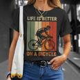 Das Leben Ist Besser Auf Einem Fahrrad Cycling T-Shirt Geschenke für Sie