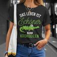 Das Leben Ist Schöner Mit Krokodilen Zoo Animal Crocodile T-Shirt Geschenke für Sie