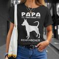 Deer Pinscher Papa Motif Dog T-Shirt Geschenke für Sie