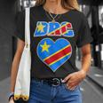 Democratic Republic Of Congo Pride Congolese Flag Love Drc T-Shirt Gifts for Her