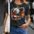 Deutsch Banner Fan Deutschland Flagge Wütender Adler T-Shirt Geschenke für Sie