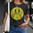 Distressed Frowny Anti Smile Grumpy Sad Face T-Shirt Gifts for Her