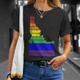 Distressed State Of Idaho Lgbt Rainbow Gay Pride T-Shirt Gifts for Her