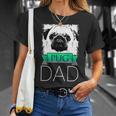 Dog Dad Pug Hunde Mops Papa T-Shirt Geschenke für Sie