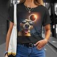 Dog Selfie Solar Eclipse Wearing Glasses Dog Lovers T-Shirt Gifts for Her