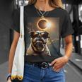 Dog Taking A Selfie With Solar 2024 Eclipse Wearing Glasses T-Shirt Gifts for Her