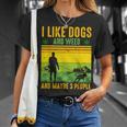 I Like Dogs And Weed And Maybe 3 People Vintage Stoner T-Shirt Gifts for Her