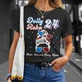 Dolly And Reba 2024 Make America Fancy Again Messy Bun T-Shirt Gifts for Her