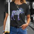 Don't Moose With Me Colorful Floral Moose Wildlife T-Shirt Gifts for Her