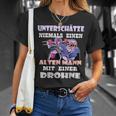 Drone Drone Pilot Grandpa Old Man T-Shirt Geschenke für Sie