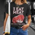 I Eat Meat But I Identify As A Vegan Vintage Steak Graphic T-Shirt Gifts for Her