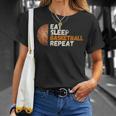 Eat Sleep Basketball Repeat Fun Basketball Fans T-Shirt Gifts for Her