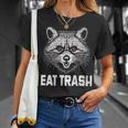 Eat Trash Raccoon Face Angry Raccoon Wild Animal T-Shirt Gifts for Her