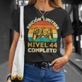 Edición Limitada Nivel 44 Completo Gamer Cumpleaños 44 Años Camiseta unisex Regalos para ella