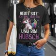 Einhörner Heute Sitz´ Ich Mal Nur Da Und Bin Hübsch Einhorn German T-Shirt Geschenke für Sie