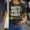 Electronic Electrician Watt Volt Her T-Shirt Geschenke für Sie
