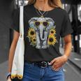 Elephant With Sunglasses And Sunflowers T-Shirt Gifts for Her