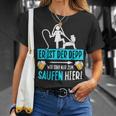 Er Ist Der Depp Wir Sind Nur Zum Saufen Hier T-Shirt Geschenke für Sie