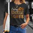 Every Shade Slays Melanin Hearts Black History Month African T-Shirt Gifts for Her