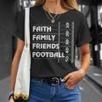 Faith Family Friends Football T-Shirt Gifts for Her