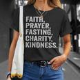 Faith Prayer Fasting Charity Kindness Muslim Fasting Ramadan T-Shirt Gifts for Her