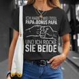 Father's Day Dad Ich Habe Zwei Titel Papa Und Bonus Papa S T-Shirt Geschenke für Sie