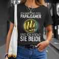 Father's Day Dad Ich Habe Zwei Titel Papa Und Gamer T-Shirt Geschenke für Sie