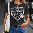 My Favorite Pitcher Calls Me Mom Baseball Cute Mama T-Shirt Gifts for Her