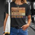 February 29 Birthday When Legend Are Born Birthday Leap Year T-Shirt Gifts for Her