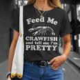 Feed Me Crawfish And Tell Me Im Pretty Boil Mardi Gras T-Shirt Gifts for Her