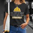 Feel Safe At Night Sleep With An Ironworker T-Shirt Gifts for Her