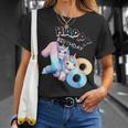 Feliz Cumpleaños De 18 Años Linda Fiesta De Unicornio Para Los Amantes Camiseta unisex Regalos para ella