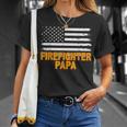 Feuerwehrmann Papa Amerikanische Flaggeatertag T-Shirt Geschenke für Sie