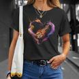 Fire Guitar In Heart T-Shirt Gifts for Her