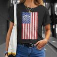 Fishing 4Th Of July Usa Flag Vintage Look T-Shirt Gifts for Her