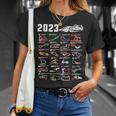 Formula 1 2023 Calendar For Racing Car Fan T-Shirt Geschenke für Sie