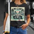 Formula Racing Open Wheel Car Retro Miami Circuit Usa Flag T-Shirt Gifts for Her