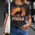 Fossa Retro Vintage Sunset Lover Of Fossa Animal T-Shirt Gifts for Her