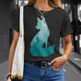 Fox Silhouette In The Forest Animal Hunter Hunting T-Shirt Gifts for Her