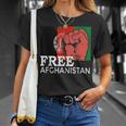 Free Afghanistan Afghan Flag United State Veteran Support T-Shirt Gifts for Her