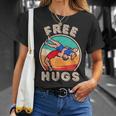 Free Hugs Wrestling Wrestling Coach Vintage Wrestle T-Shirt Gifts for Her