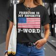 Freedom Is My Favorite F Word Liberty Conservative America T-Shirt Gifts for Her