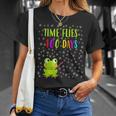 Frog Fly Time Flies 100 Days 100Th Day Of School Students T-Shirt Gifts for Her