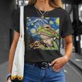 Frog Toad Van Gogh Style Starry Night T-Shirt Gifts for Her